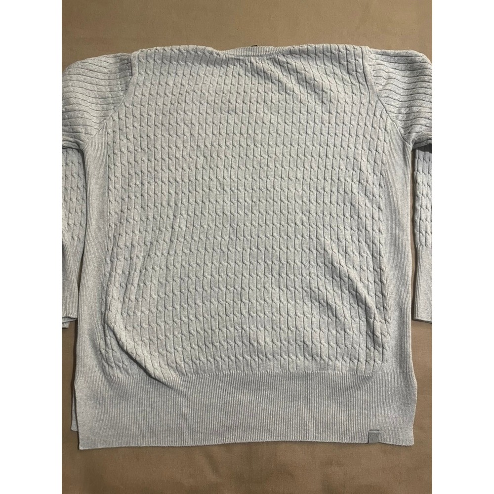 Pact Organic Pullover Sweater Women's Sz L Gray Preppy Coastal Sustainable Knit - Picture 6 of 6